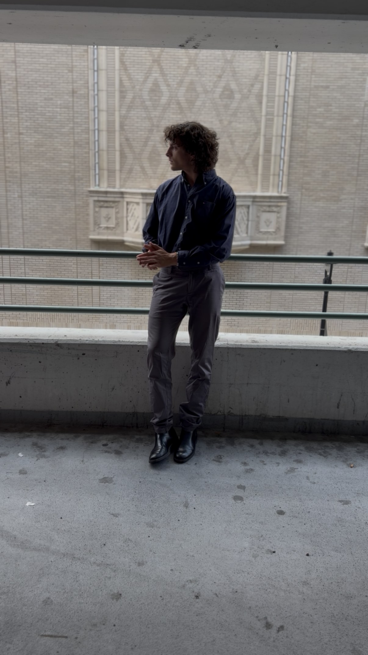 Octavian Buda standing outdoors in a navy shirt